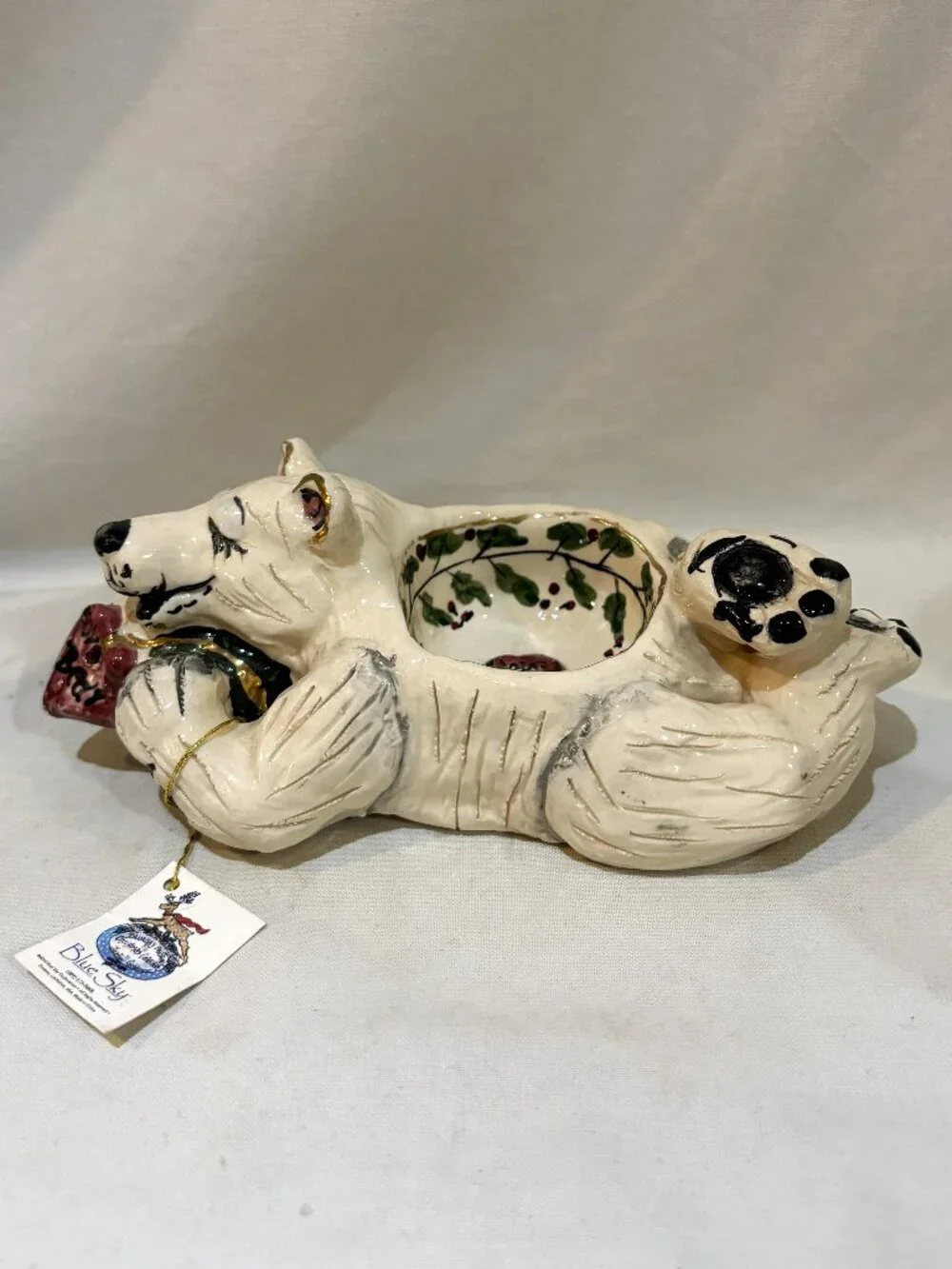 Blue Sky Polar Bear Votive Tealight Candle Holder Heather Goldminc LOVE Valentin